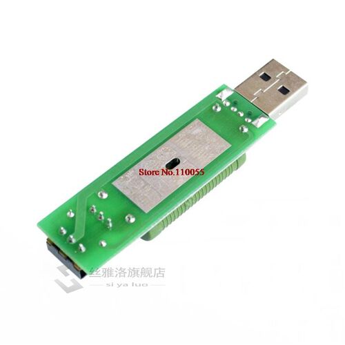 USB mini discharge load resistor 2A/1A With switch 1A Green