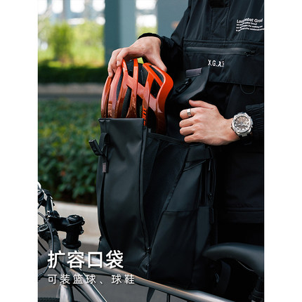 笔记本双肩包男士背包多功能大容量机能电脑书包大学生16.3寸商务