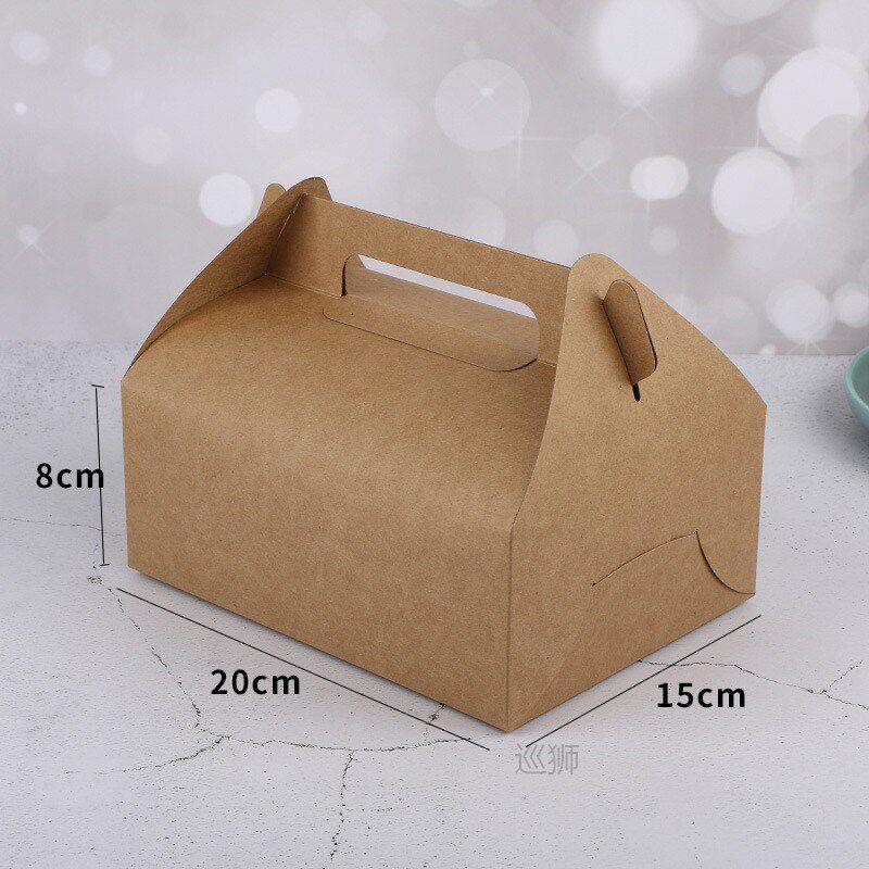 10pcs Red Cake Food Kraft Paper Gift Box Packaging Muffin Cu