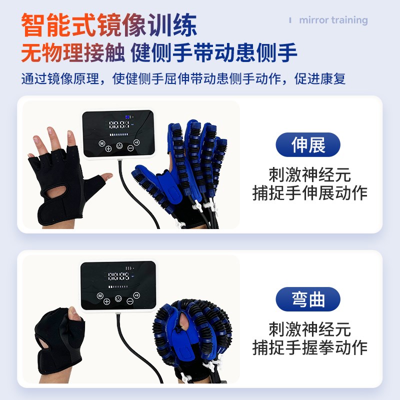 手部手指康复训练器材锻炼偏瘫五指关节屈伸电动机器人手套按摩器