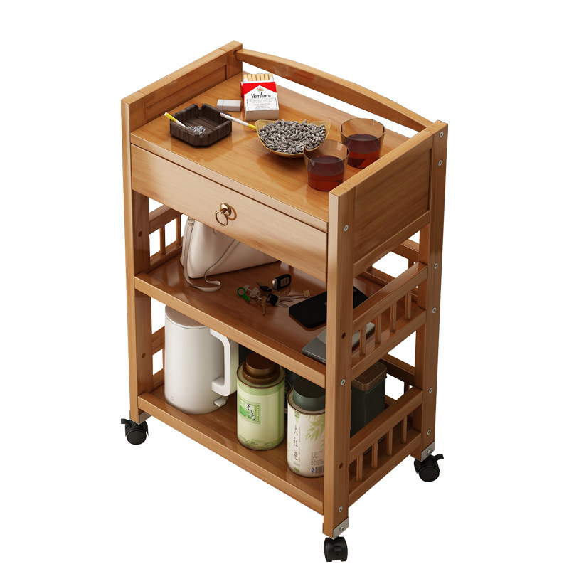 带轮可移动小推车家用实木茶几小户型沙发边几茶水架多功能置物架,住宅家具,移动边几/推车,淘宝优惠券,粉丝福利购,淘宝优惠卷