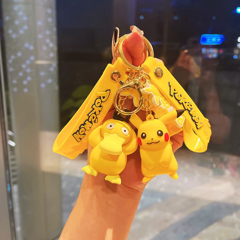 现货电气鼠包包钥匙链汽车卡通动漫挂饰公仔配件杰尼龟挂件钥