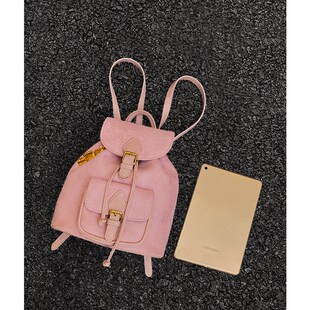 双肩包女生2024新款时尚设计感小众迷你小型轻便粉色可爱逛街背包