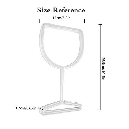 Wine Glass Led Neon Light Signs Winebowl Wall Hanging Lamp W