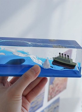 黑珍珠号漂流瓶游轮游体漂流瓶永不翻船的摆件泰坦尼克号小船礼物