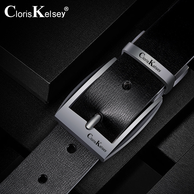 极速Cloris Kelsey belt double-sided cowhide belt rotating ne