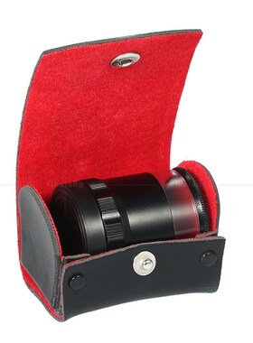 10倍圆筒式8hLED灯3组光学玻璃带刻度测量纺织图纸放大镜皮套礼盒