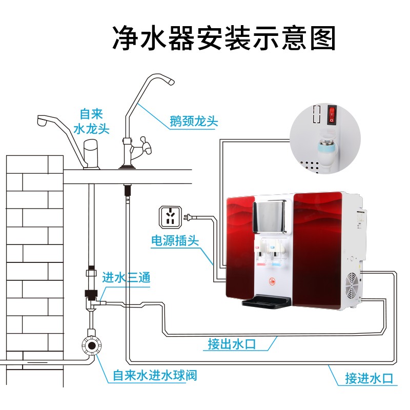 推荐家用智能冷热一体机温热反渗透净水器纯水机直饮机插电净水器