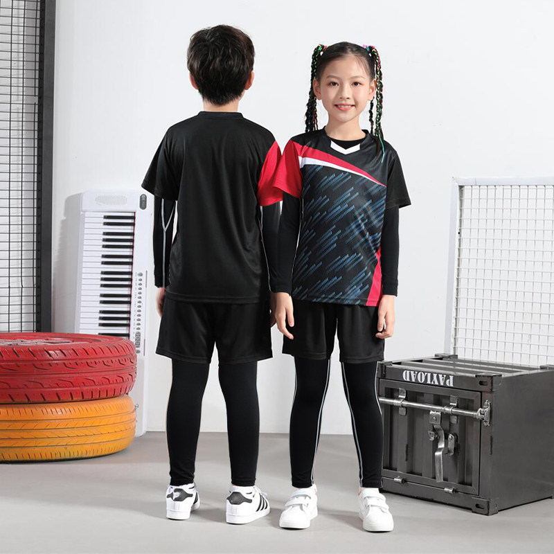 儿童羽毛球服套装男童白色秋冬女孩长袖打底紧身衣四件套定制印字,运动/瑜伽/健身/球迷用品,羽毛球上装,淘宝优惠券,粉丝福利购,淘宝优惠卷