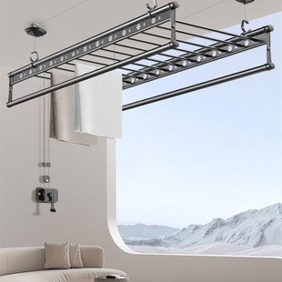 阳台晾衣架升降手摇晾衣杆家用晒衣杆手动式 晒衣架凉神器晾衣米居