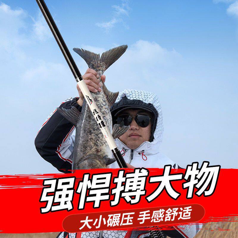 龙纹鲤鱼竿碳素手杆溪流竿28调超轻超硬台钓竿鲫鱼杆套装买一送一