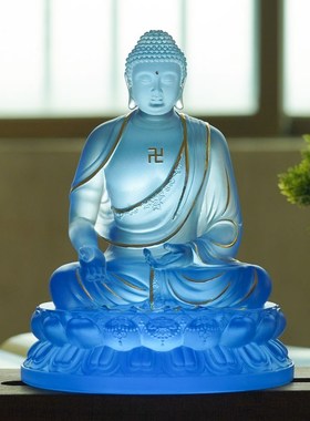 琉璃药师佛佛像摆件描金请佛像药师佛七佛本愿家庭供的佛像家用