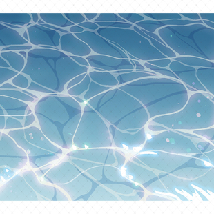 手账胶带造景粼粼波光和纸装饰湖水蓝色系手帐素材整卷非分装贴纸