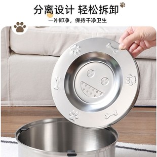 宠物悬浮水碗全不锈钢304猫狗防黑下巴防打翻不湿嘴漂浮水碗
