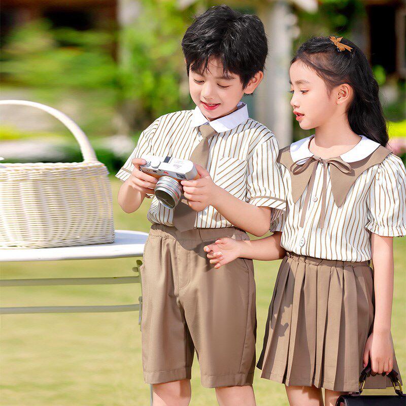 幼儿园园服夏装英伦学院风小学生校服夏天毕业照服装新款儿童班服