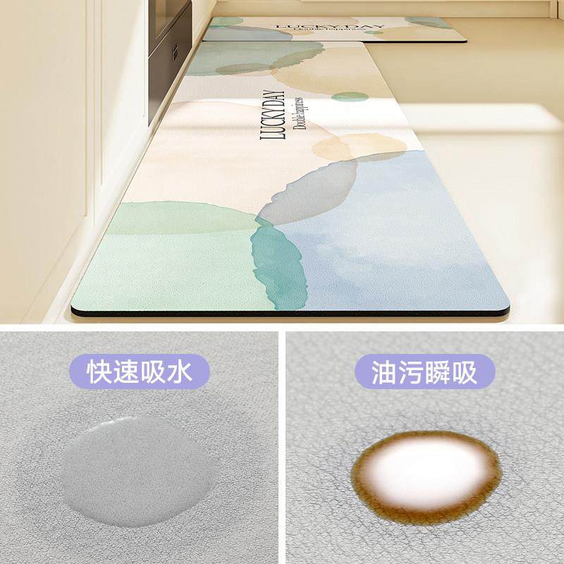 地垫彩色厨房专用加厚可擦免洗脚垫家居防滑防水防油防潮地毯,居家布艺,厨房地垫,淘宝优惠券,粉丝福利购,淘宝优惠卷