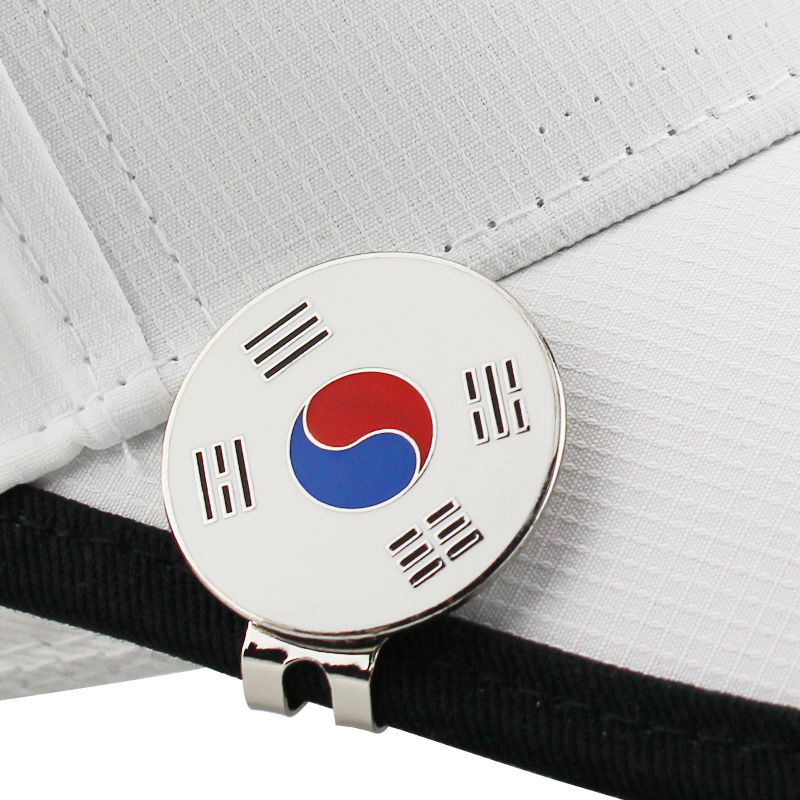 速发Korea Flag Golf Marker w Magnetic Golf Cap Golf Mark A