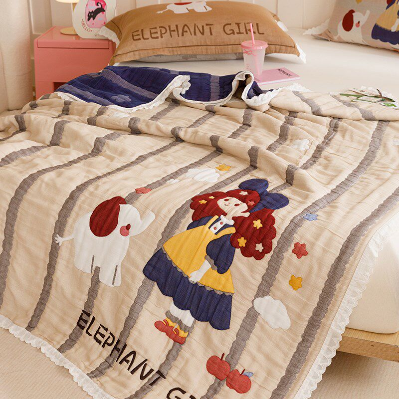 韩式泡芙被十层纱布被子冬被棉纱春秋被全棉一体被可机洗儿童,床上用品,化纤被,淘宝优惠券,粉丝福利购,淘宝优惠卷