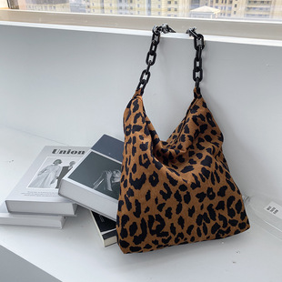 Retro Shoulder Winter 2021 Leopard Autumn Bags Corduroy New