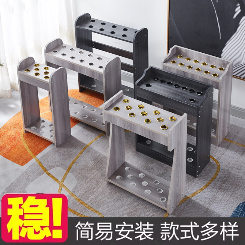 台球杆放置架落地立式放杆架子展示架台球桌房厅室用品鱼竿架实木