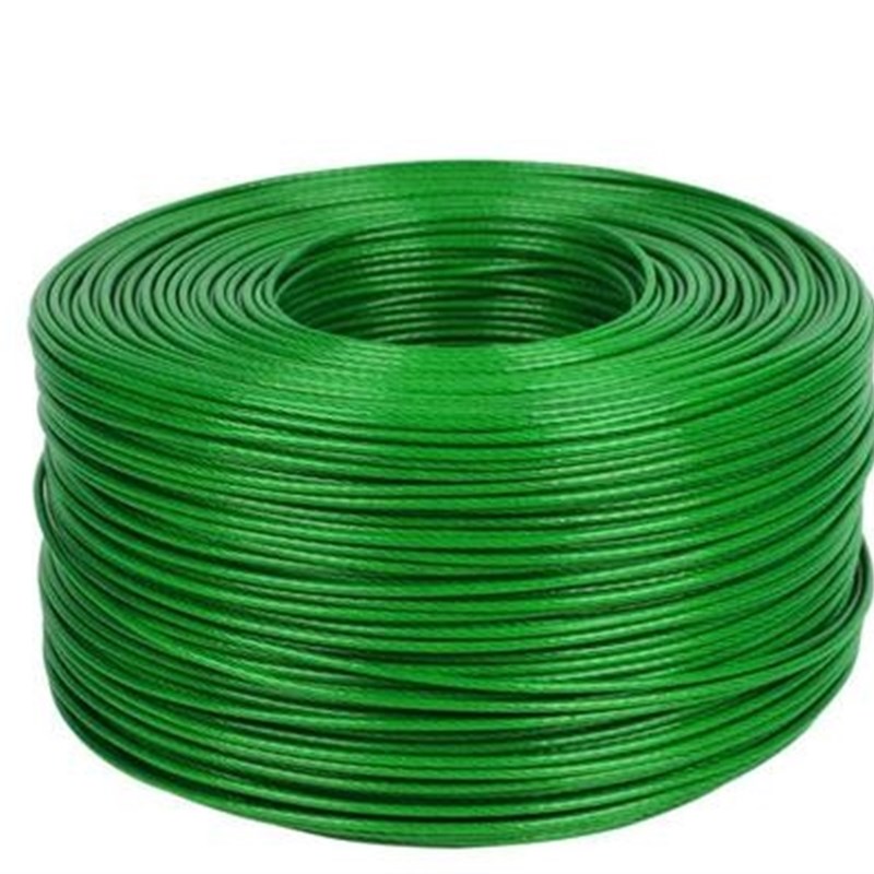 包胶钢丝绳包塑绳带种植承重保护套0.5刚丝线8绿色绿晾衣绳凉衣绳