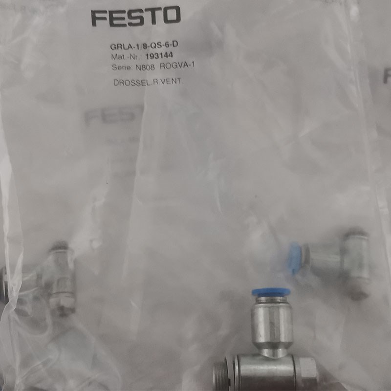 费斯托气缸节流阀GRLA-1/8-1/4-3/8-1/2-QS-4-6-8-10-12-RS-D原装