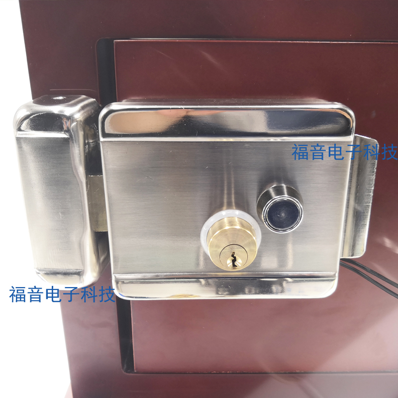 双头带反锁单头按钮12V单元门电控锁1073铁门锁T 楼宇对讲门锁包