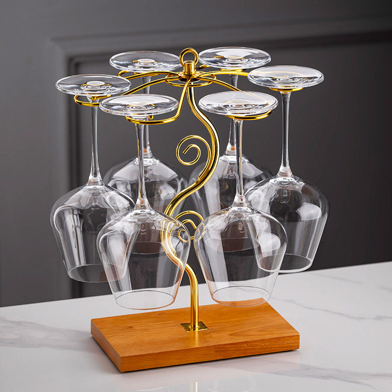 新中式红酒架摆件架子家用红酒杯架悬挂倒挂高脚杯架红酒柜展示架,餐饮具,酒架,淘宝优惠券,粉丝福利购,淘宝优惠卷