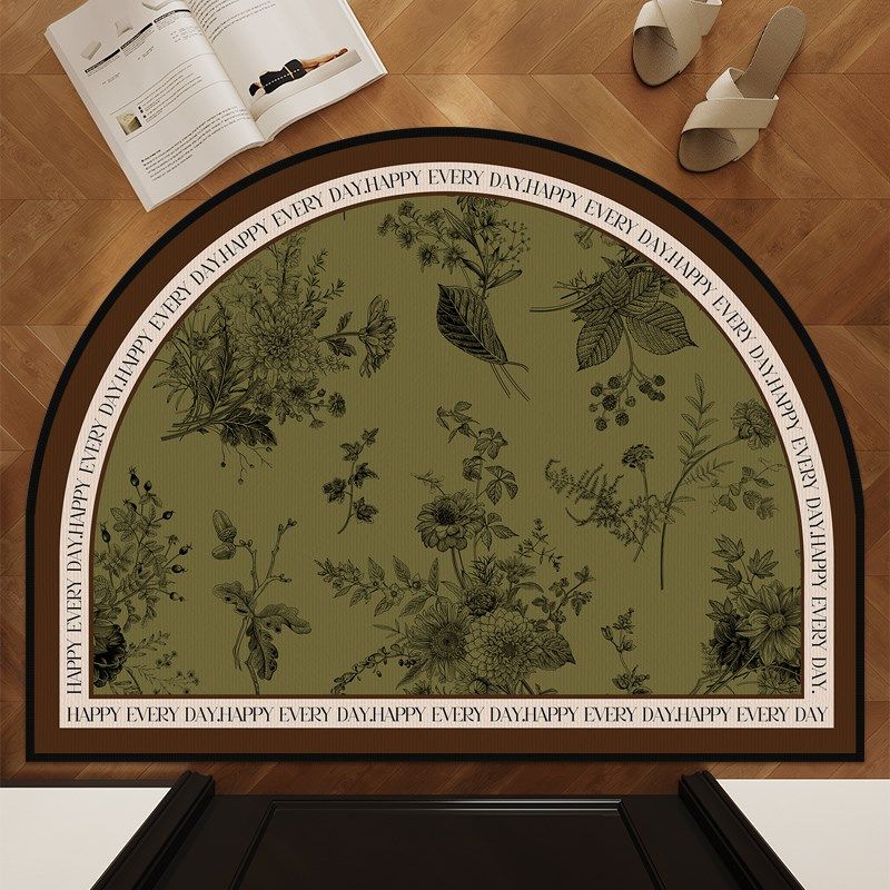 圈绒半圆地垫入户门脚垫耐脏门垫中古高级感家用垫子美式室内地毯,居家布艺,入户地垫,淘宝优惠券,粉丝福利购,淘宝优惠卷