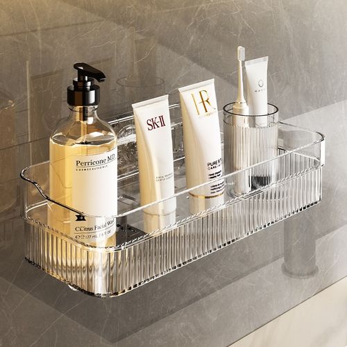吸盘卫生间置物架免打孔壁挂式浴室架子厕所墙上洗手洗漱台收纳架