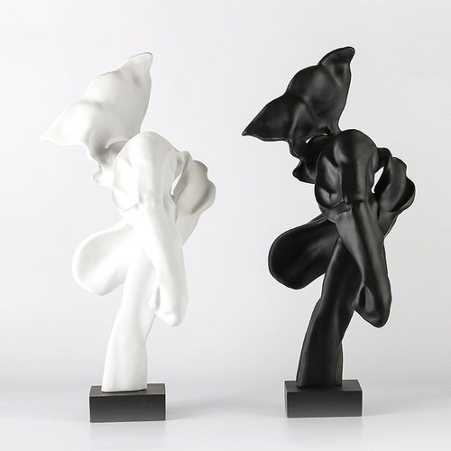 现代简约创意摆件几何抽象艺术品雕塑样板房酒店大堂前台软装饰品