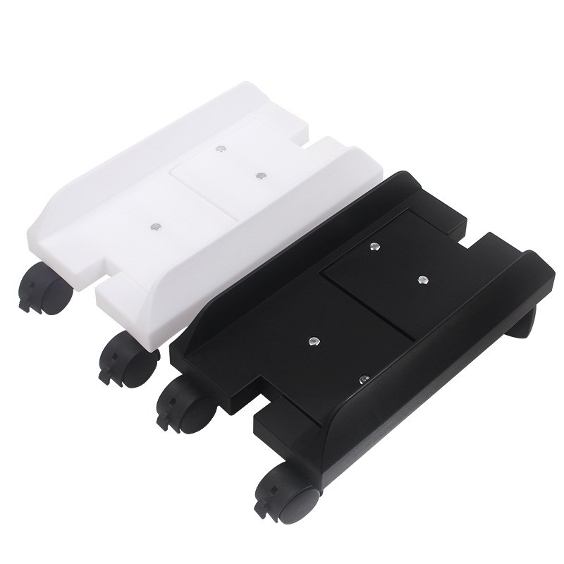 台式电脑主机托架 办公家具主机托带轮子 塑料ABS活动滑轮机箱托