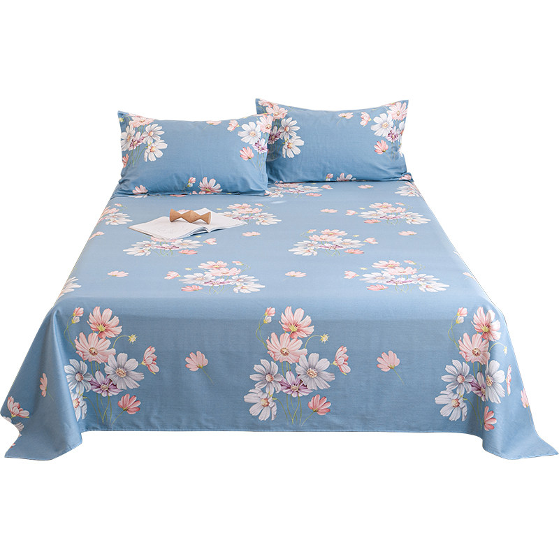 纯棉床单单件全棉单人加厚学生宿舍被单老粗布儿童布X料三件套夏