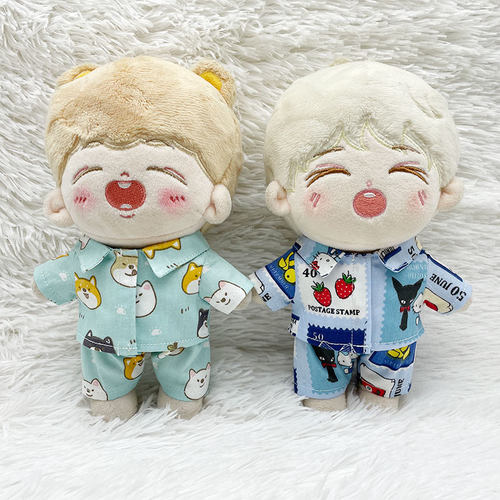 20cm娃衣衬衫定制15cm玩偶衣服公仔套装J20厘米棉花娃娃睡衣无属