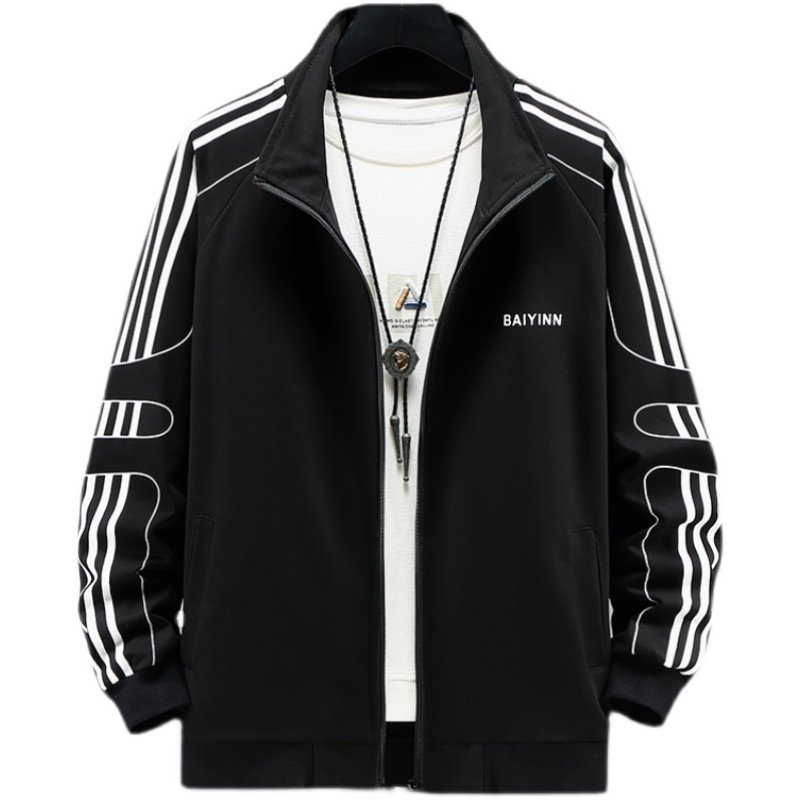 胖子男开衫春秋卫衣加肥加大码男士两件套装搭配帅气时尚立领外套,男装,休闲运动套装,淘宝优惠券,粉丝福利购,淘宝优惠卷