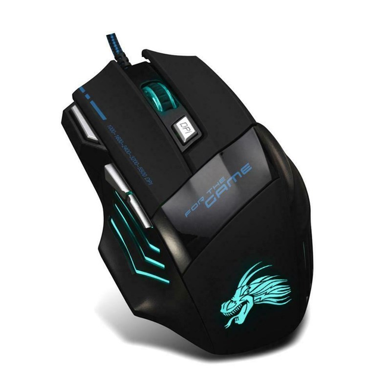 Dropship 5500DPI Gaming Mouse LED Optical USB Wired Gamer Mo