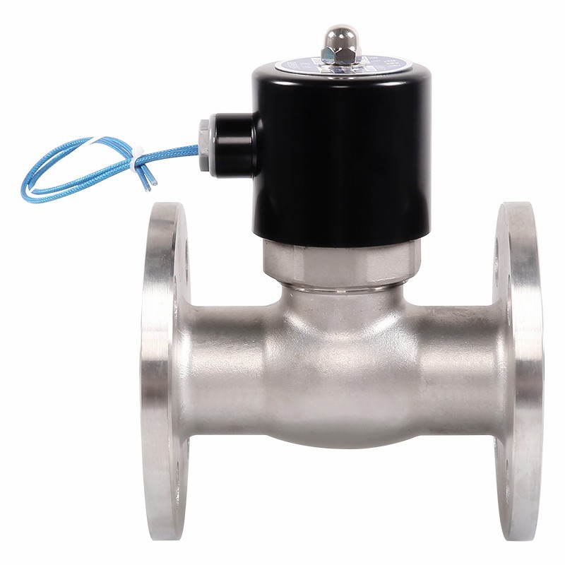 ZBSF 不锈钢法兰蒸汽电磁阀304 活塞式法兰高温常闭式电磁阀DN50