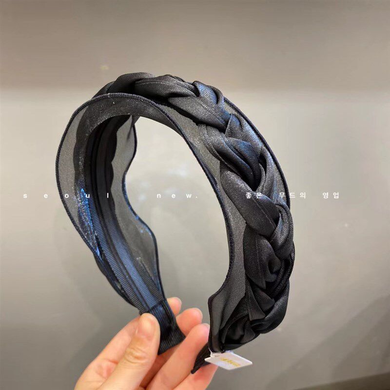 辫子发箍宽边头箍高级感发饰品头发夹子女气质发卡黑色头卡子