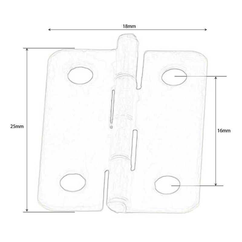 10Pcs Antique Cabinet Hinges  Accessories Boxes Decorative H