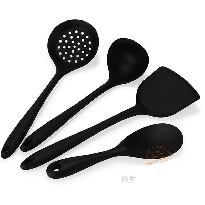 4Pcs/set Silicone Kitchen Tools Cooking Spoon Spatula Scoop
