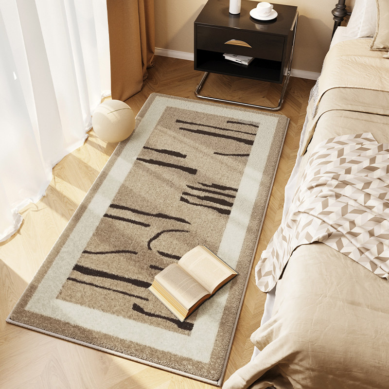 新品法式复古奶油风床边地毯飘窗垫家用卧L室床尾脚垫客厅茶几加