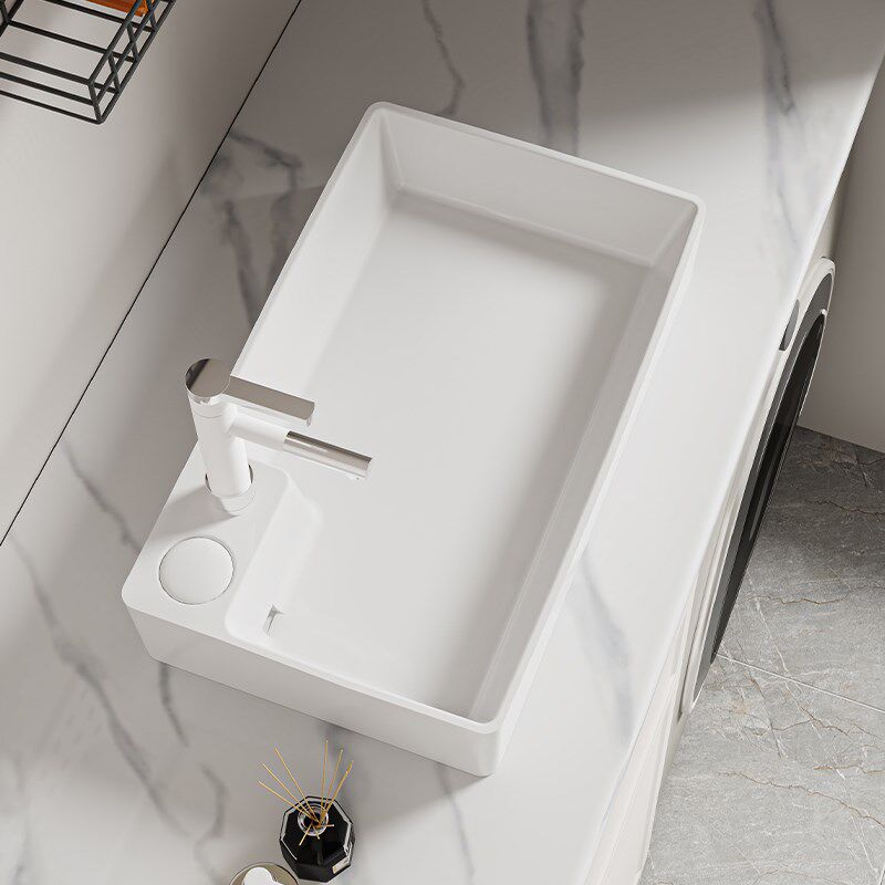家用阳台台上盆侧下水洗脸盆洗手盆台控隐藏下水洗衣机左右侧排水