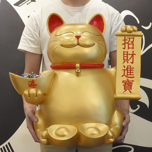 猫摆件开业礼盒实用大气高档创E意纸巾收纳送店铺装 饰开业