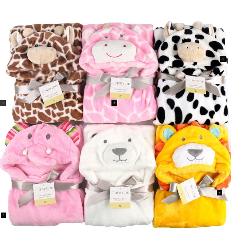 推荐baby fleece bath towel hooded towels bathrobe cloak blan