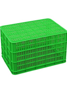 如顺带洞眼塑料周转筐子 592塑D胶周转框蓝色服装筐 衣物收纳框