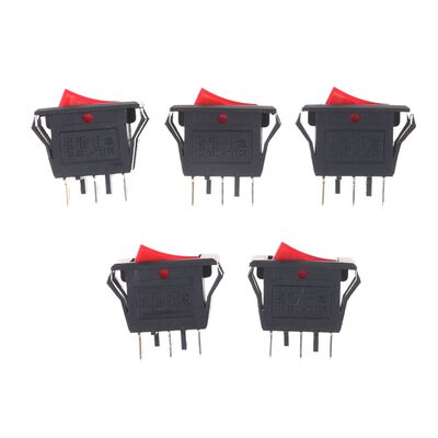 速发5PCS SwitchRed Boat Rocker Switch AC15A/250V 20A/125V ON