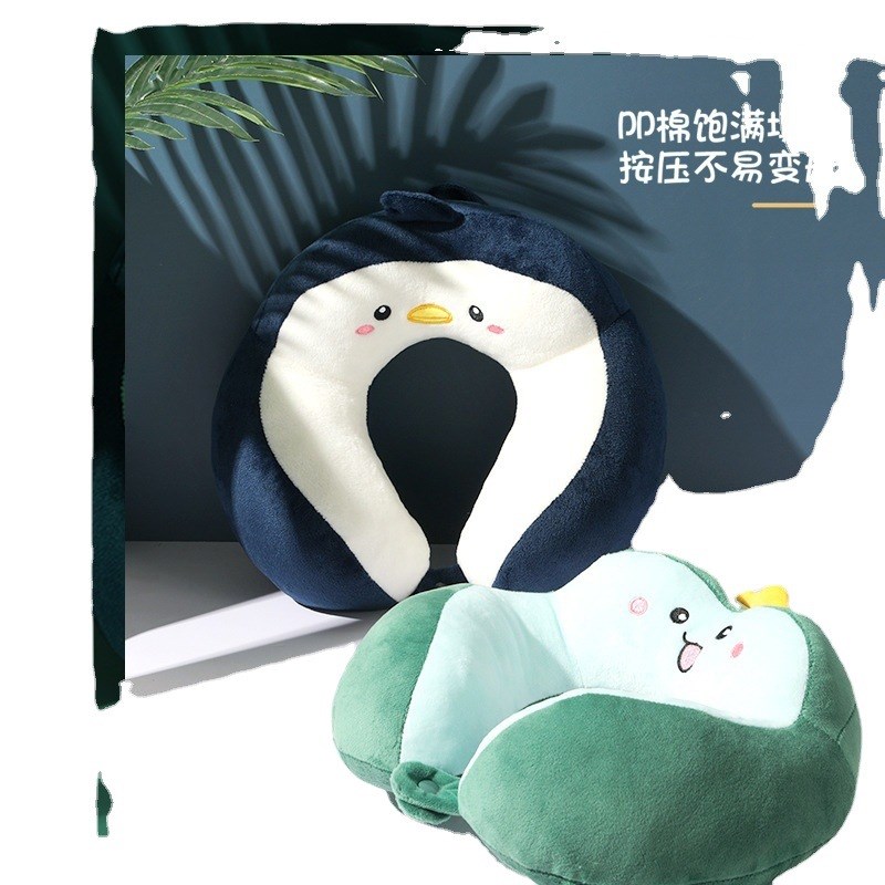卡通u型枕pp棉颈枕水晶超柔面料 u型枕定制厂家u型枕礼品定制工厂