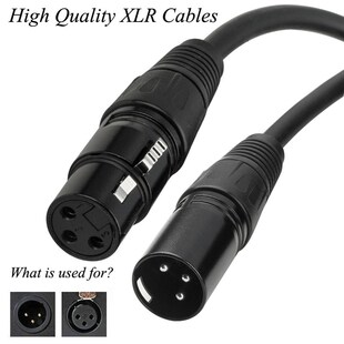 Bochara XLR Cable Male to Female M/F OFC Audio Cable Shield