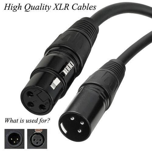 Bochara XLR Cable Male to Female M/F OFC Audio Cable Shield
