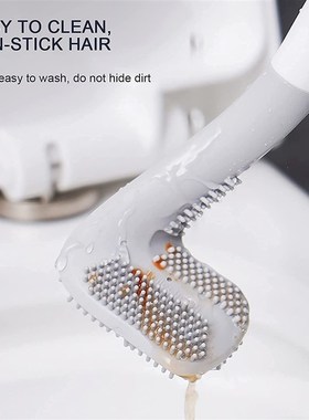 Golf Silicone Toilet Brush Cleaner TPR Bristles Long Handle